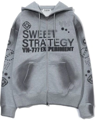 YOOHEE Lucky Sweet Graphic Zip-Up Hoodie - Melange Grey YHHZGA005MG Shop YOOHEE Lucky Sweet Graphic Zip-Up Hoodie - Melange Grey YHHZGA005MG