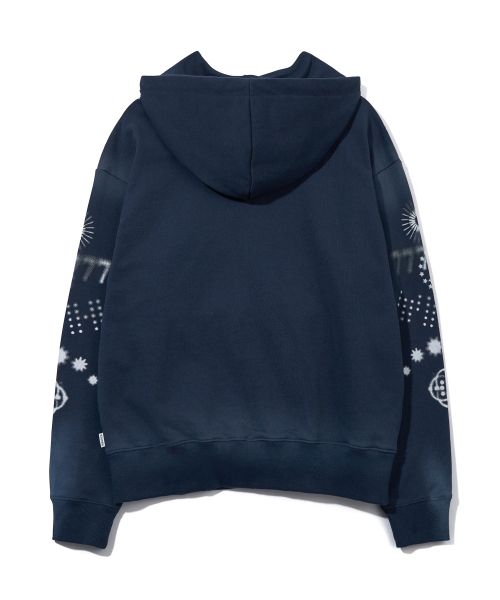 Shop YOOHEE Lucky Sweet Graphic Zip-Up Hoodie - Navy YHHZGA005NA