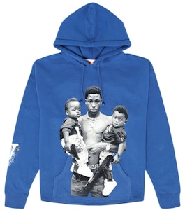 YoungBoy NBA x Vlone Kacey Talk Hoodie Biru Buy YoungBoy NBA x Vlone Kacey Talk Hoodie Biru