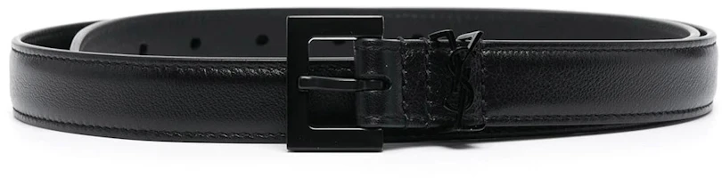 Order YSL 聖羅蘭細款黑色皮帶 (2公分寬) 612616BOO0U