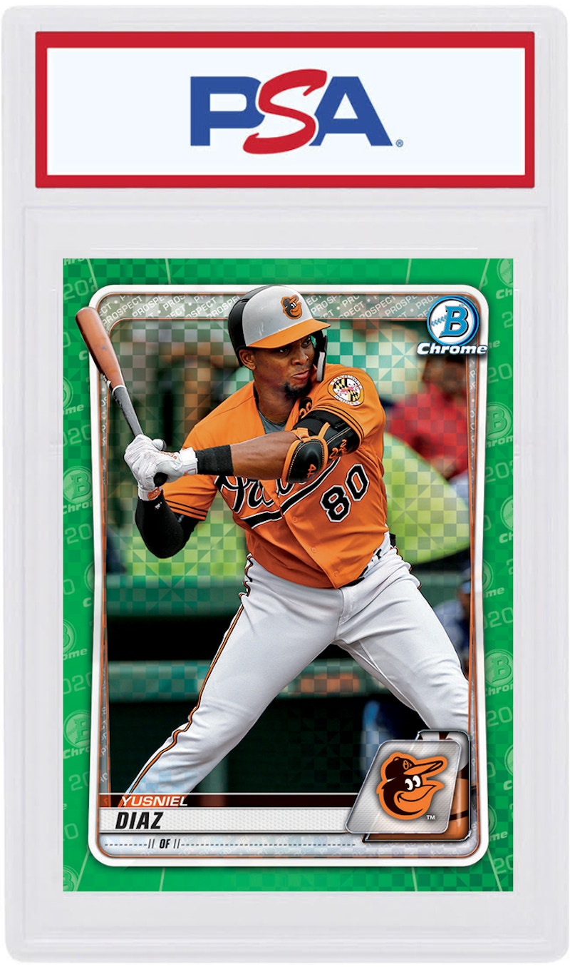 Yusniel Diaz 2020 Bowman Chrome X Green X-Fractor /31 #BCP-170