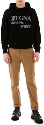 Z Zegna 黑色棉質印花連帽衫長袖上衣。 VU458-ZZ862O-7O1 Purchase Z Zegna 黑色棉質印花連帽衫長袖上衣。 VU458-ZZ862O-7O1