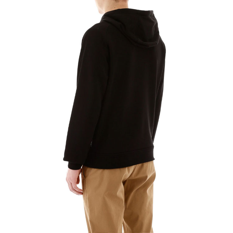 Cheap Z Zegna 黑色棉質印花連帽衫長袖上衣。 VU458-ZZ862O-7O1