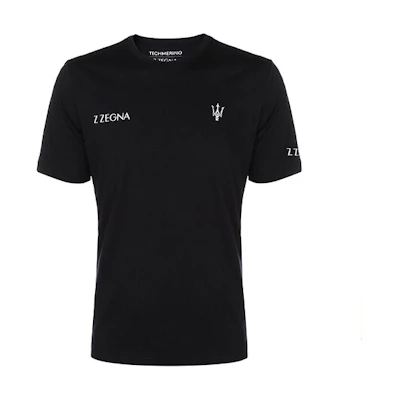 Z Zegna Black Crew Neck Short Sleeve T-Shirt VP390-ZZB650-B09