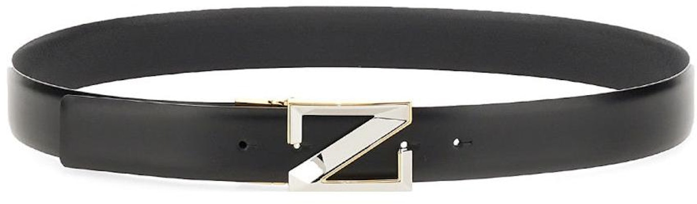 Z Zegna 黑色皮帶搭配時尚字母扣 - 3.5cm 寬。 LHAVOB029GZNER Lookbook Z Zegna 黑色皮帶搭配時尚字母扣 - 3.5cm 寬。 LHAVOB029GZNER