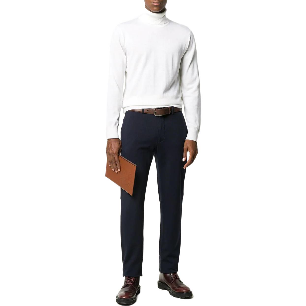 Lookbook Z Zegna 黑色直筒休閒褲附腰帶環 ZZ369JVV163-K09