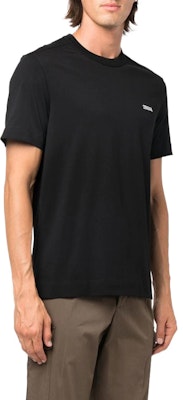 Z Zegna 刺繡標誌圓領短袖T恤 黑曜石黑色 UA360A-760K09 Purchase Z Zegna 刺繡標誌圓領短袖T恤 黑曜石黑色 UA360A-760K09