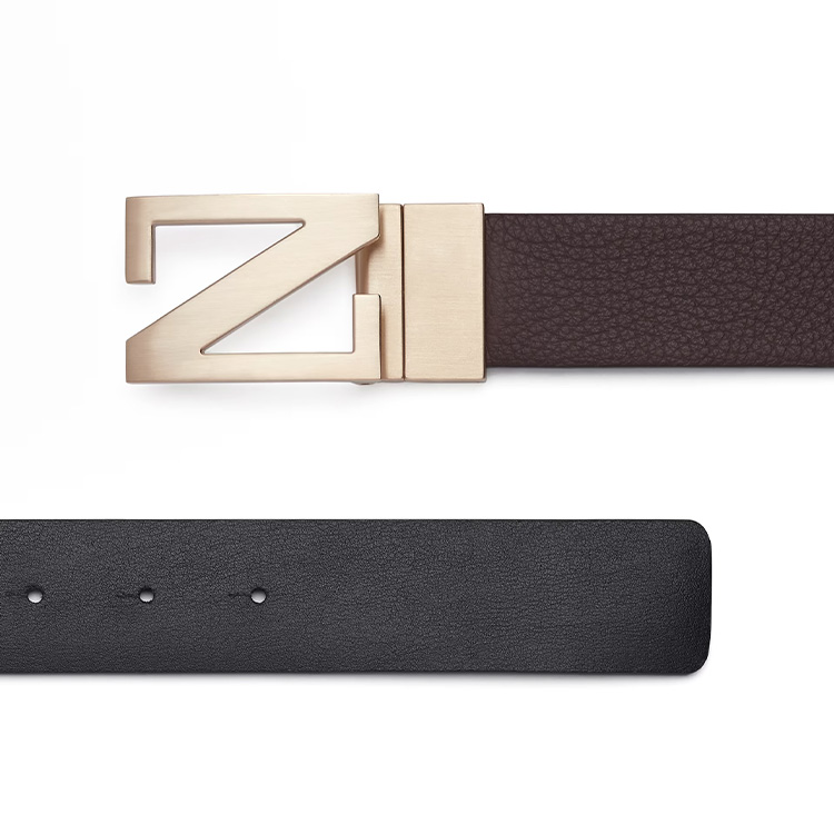 Shop Z Zegna 皮帶 配有質感 Z 字釦 - 3.5cm 寬度. LHBOVB027OZCHN