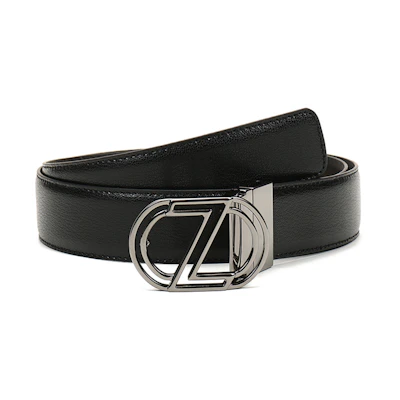 Z Zegna Reversible Leather Belt Black/Brown 3.5cm Wide BMRA1B-J1107C-NTM