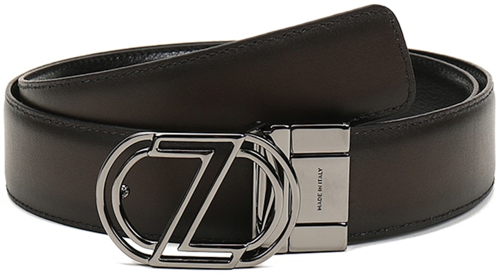 Z Zegna 雙面皮帶 黑/棕色 3.5公分寬 BMRA1B-J1107C-NTM Sizing Z Zegna 雙面皮帶 黑/棕色 3.5公分寬 BMRA1B-J1107C-NTM