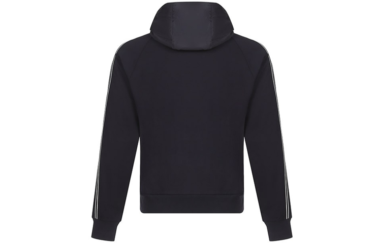 Lookbook Z Zegna 側條紋連帽外套 深藍色。 VY472-ZZ893-B09