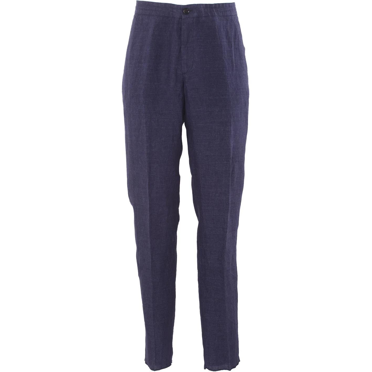 Order Z Zegna 修身藍色休閒褲，按鈕開合設計。 UDI32A7TT11B095