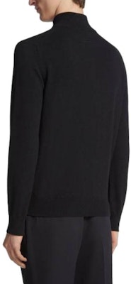 Z Zegna 修身高領拉鍊毛衣 黑色 E8K10127K09 Shop Z Zegna 修身高領拉鍊毛衣 黑色 E8K10127K09