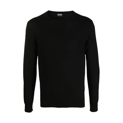 Z Zegna Solid Color Crewneck Pullover Long Sleeve Sweater UBM00A5110-K09