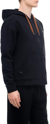 Z Zegna 素色黑色拉鍊連帽外套。 N6MK01510001 Purchase Z Zegna 素色黑色拉鍊連帽外套。 N6MK01510001