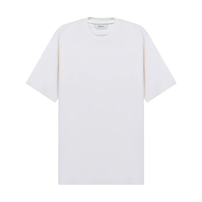 Z Zegna White Logo Crewneck Short-Sleeve T-Shirt. VW335-ZZ615-N01