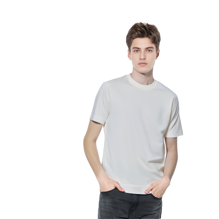 Shop Z Zegna 白色Logo短袖圓領T恤。 VW335-ZZ615-N01