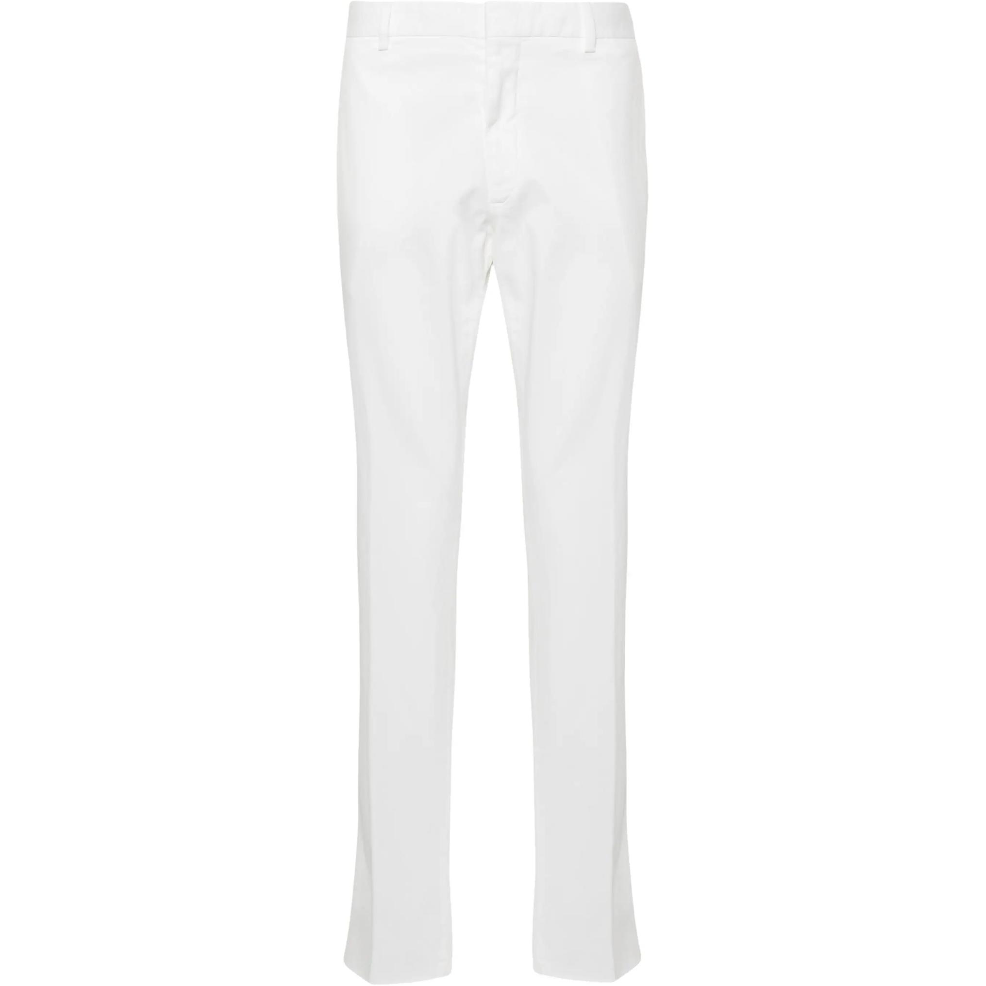 Z Zegna  White Low-Rise Straight-Leg Casual Pants. UDI17A7TR00-N00