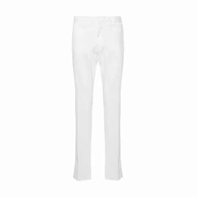 Z Zegna White Low-Rise Straight-Leg Casual Pants. UDI17A7TR00-N00
