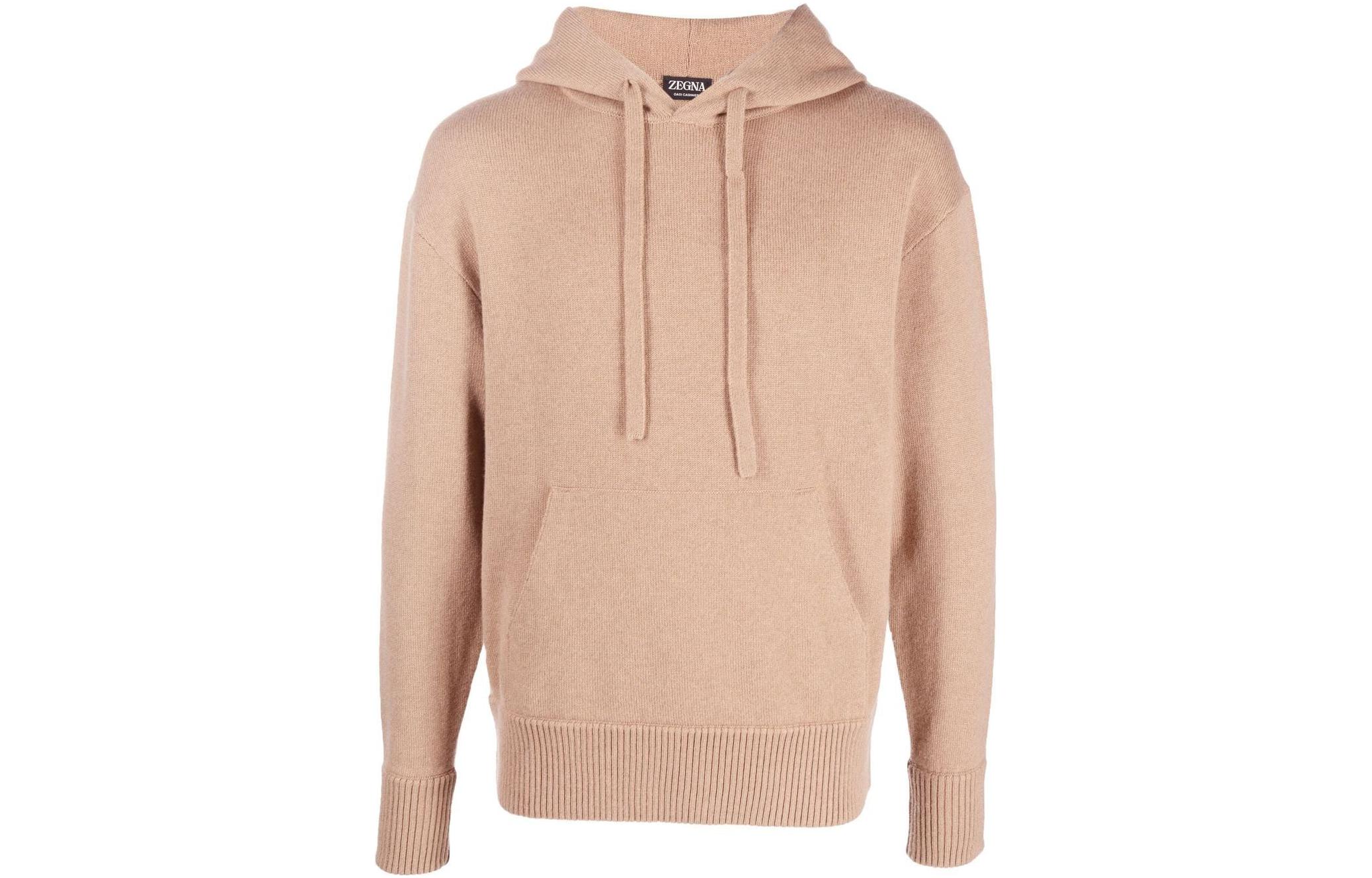 Order Z Zegna 男士米色抽绳圆领罗纹休闲卫衣 176UAK81-M03