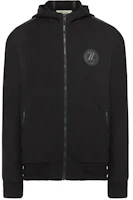 Z Zegna Black Minimalist Logo Zip-Up Hooded Jacket VV458-ZZ852-K09 Z Zegna Black Minimalist Logo Zip-Up Hooded Jacket VV458-ZZ852-K09