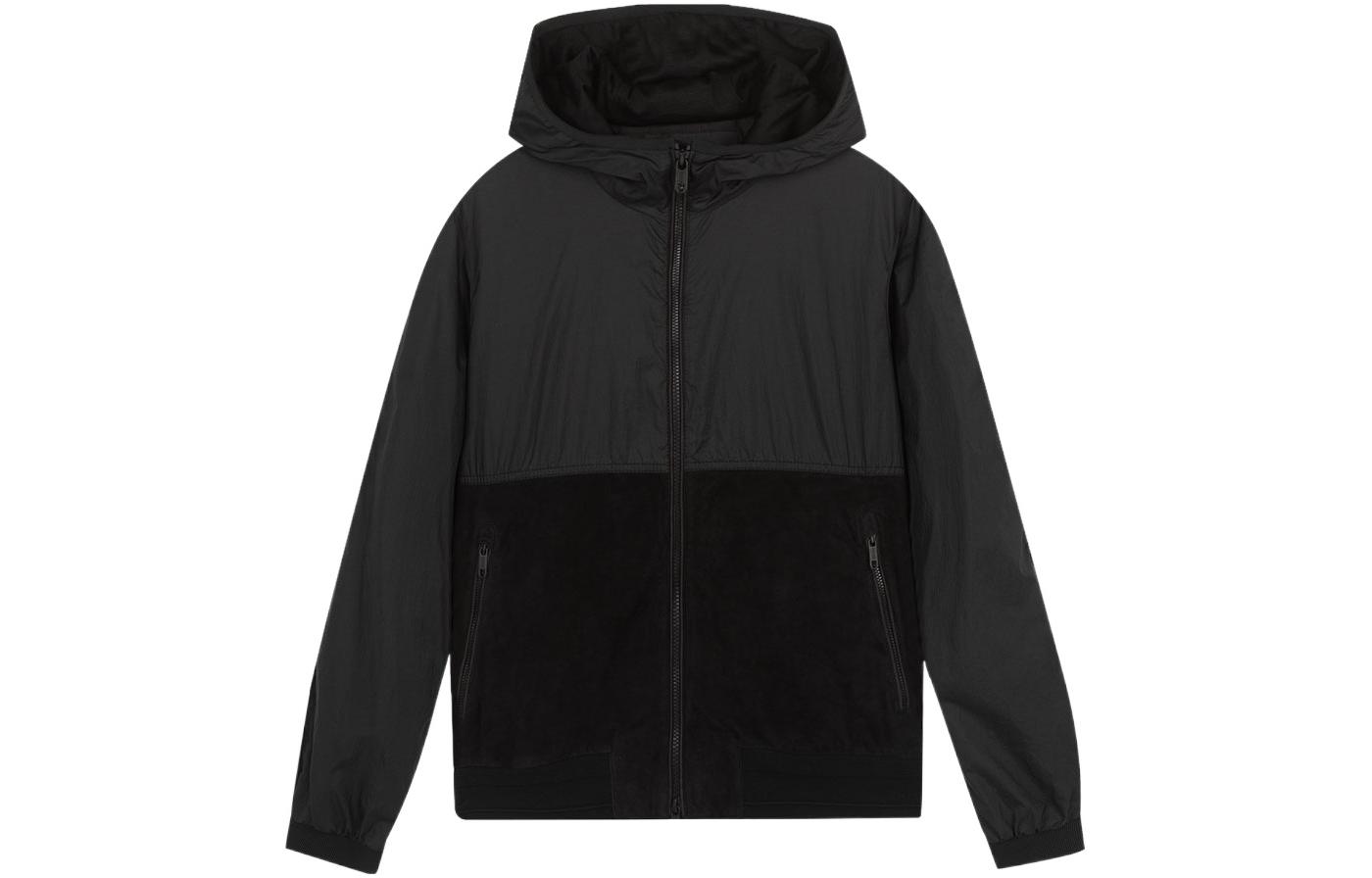 Z Zegna Black Patchwork Zip Hoodie Jacket VW068-ZZT989-K09