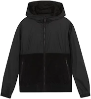 Z Zegna Black Patchwork Zip Hoodie Jacket VW068-ZZT989-K09 Z Zegna Black Patchwork Zip Hoodie Jacket VW068-ZZT989-K09