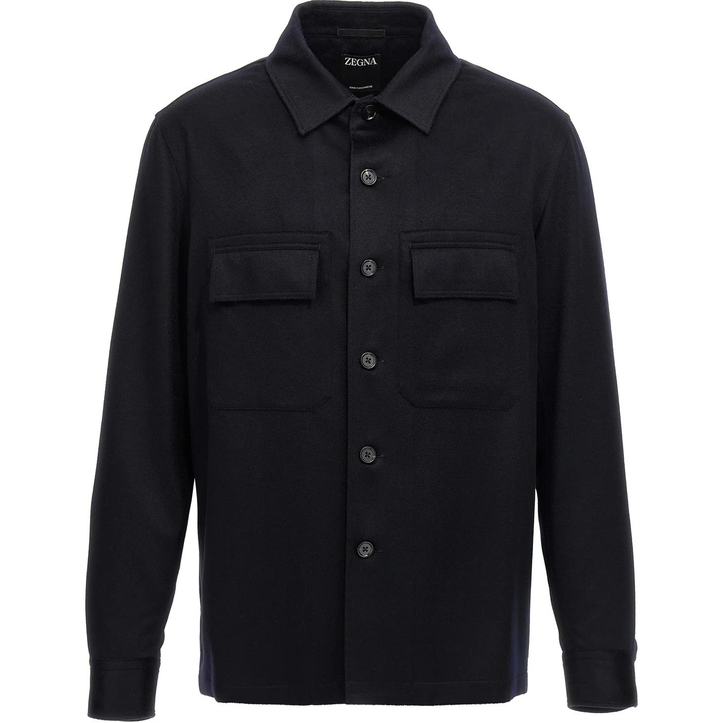 Z Zegna Black Single-Breasted Long Sleeve Jacket for Men. E8V46SO-T6B-923