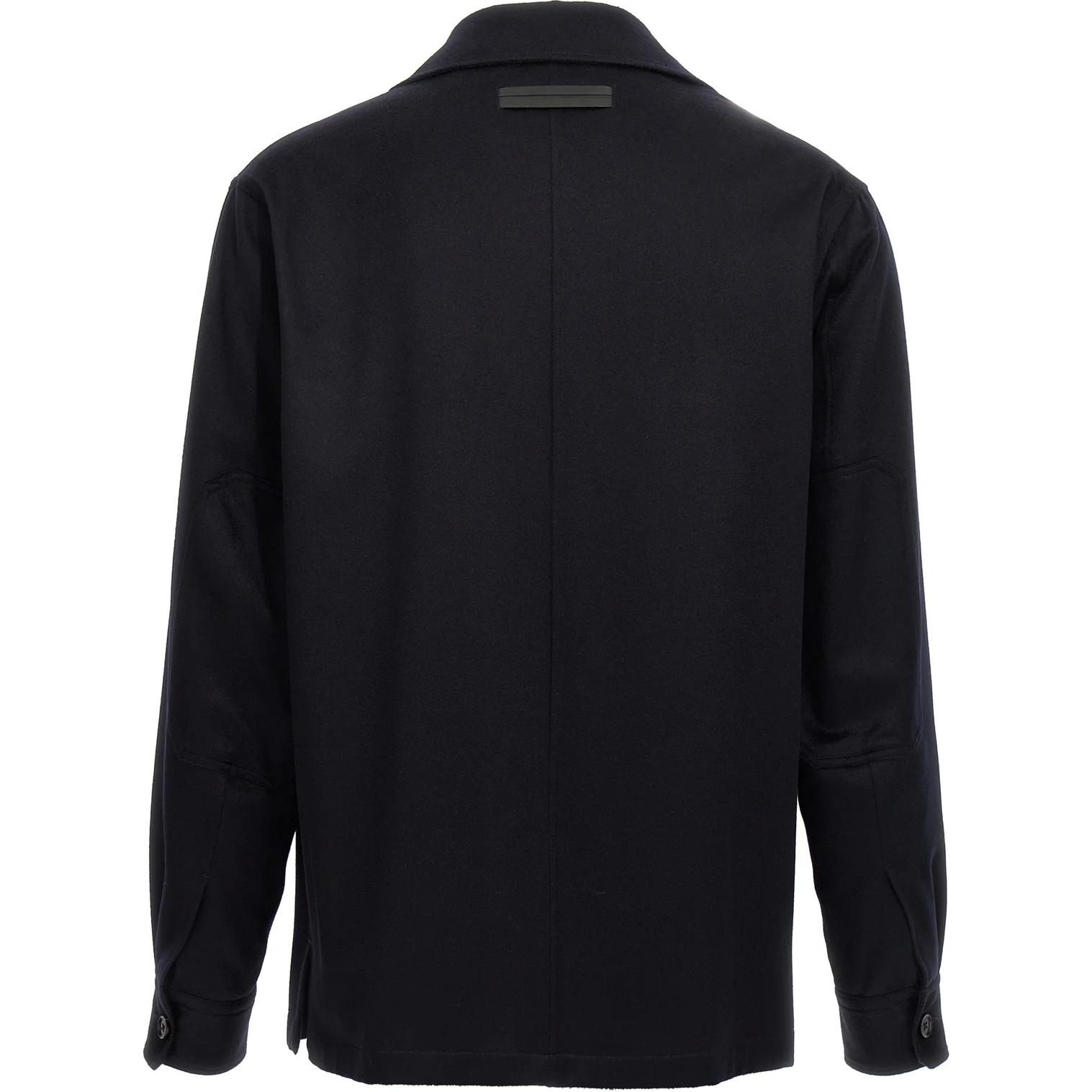 Lookbook Z Zegna 男士黑色單排扣長袖外套 E8V46SO-T6B-923