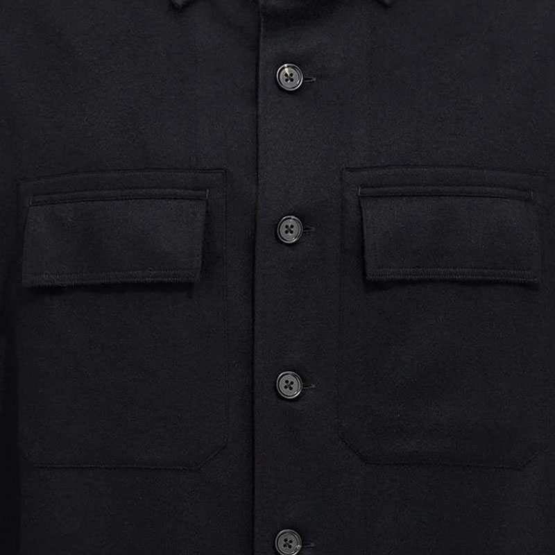 Shop Z Zegna 男士黑色單排扣長袖外套 E8V46SO-T6B-923