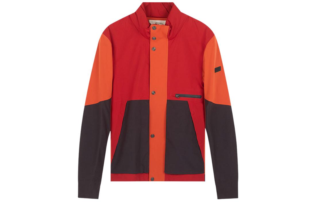 Z Zegna Colorblock Hooded Jacket for Men - Red VV015-ZZ045-170