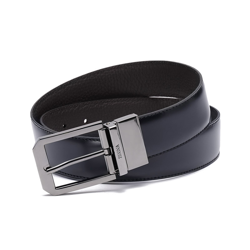 Purchase Z Zegna Ermenegildo SS23 雙面皮帶 3.5cm 海軍藍/棕色 LHAVG-B011RZ-TBT