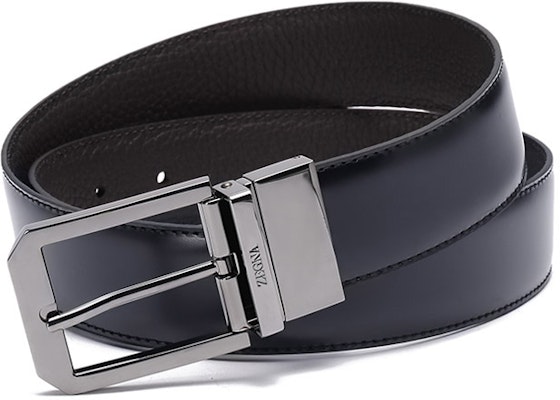 Z Zegna Ermenegildo SS23 雙面皮帶 3.5cm 海軍藍/棕色 LHAVG-B011RZ-TBT Purchase Z Zegna Ermenegildo SS23 雙面皮帶 3.5cm 海軍藍/棕色 LHAVG-B011RZ-TBT