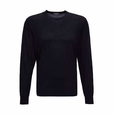 Z Zegna FW21 Black Wool Knit Pullover Sweater VYM96-ZZ110-K09