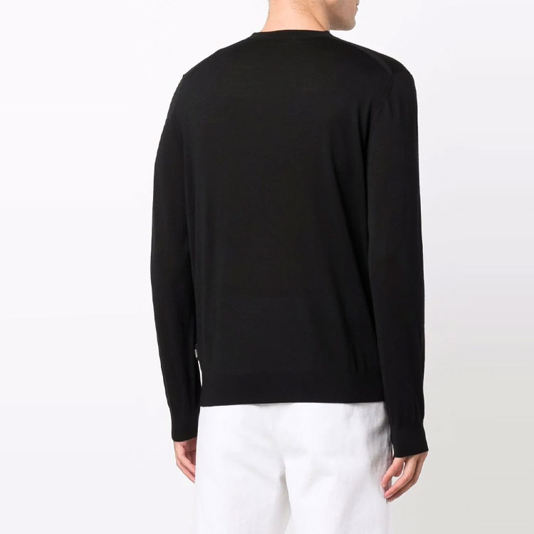 Purchase Z Zegna FW21 黑色羊毛針織套頭毛衣 VYM96-ZZ110-K09