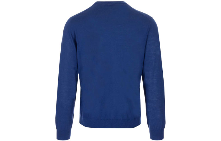 Lookbook Z Zegna FW21 素色圓領羊毛針織毛衣 藍色 VYM96-ZZ110-B07