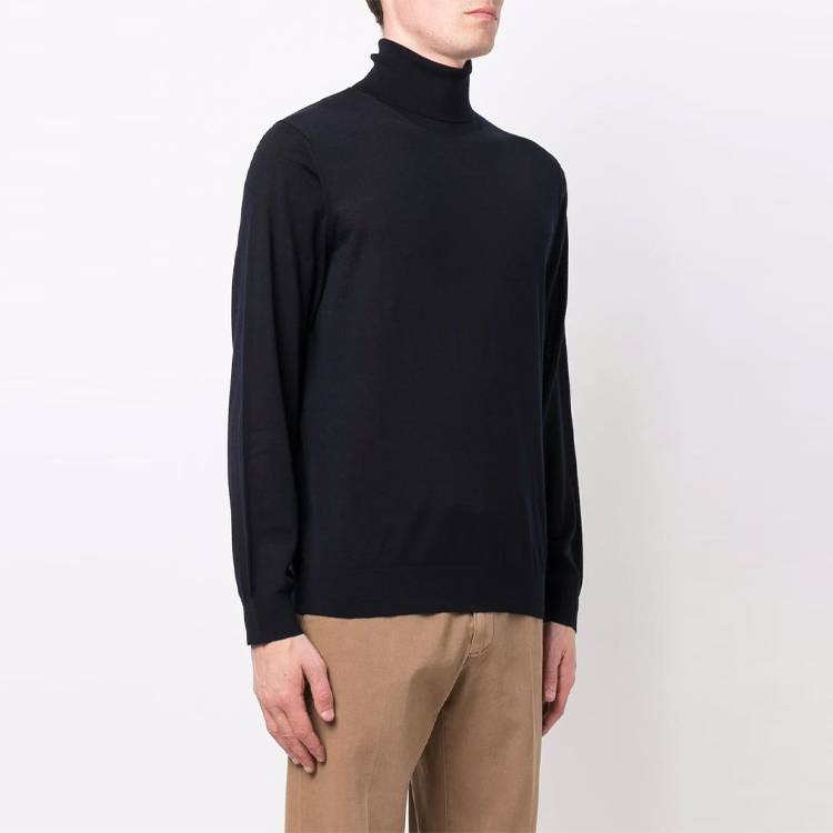 Purchase Z Zegna FW21 深藍色羊毛高領毛衣 VYM96-ZZ120-B09