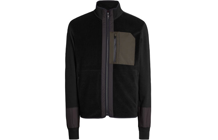 Z Zegna FW21 Contrast Panel Front Zip Jacket Black VY498-ZZT831-K09