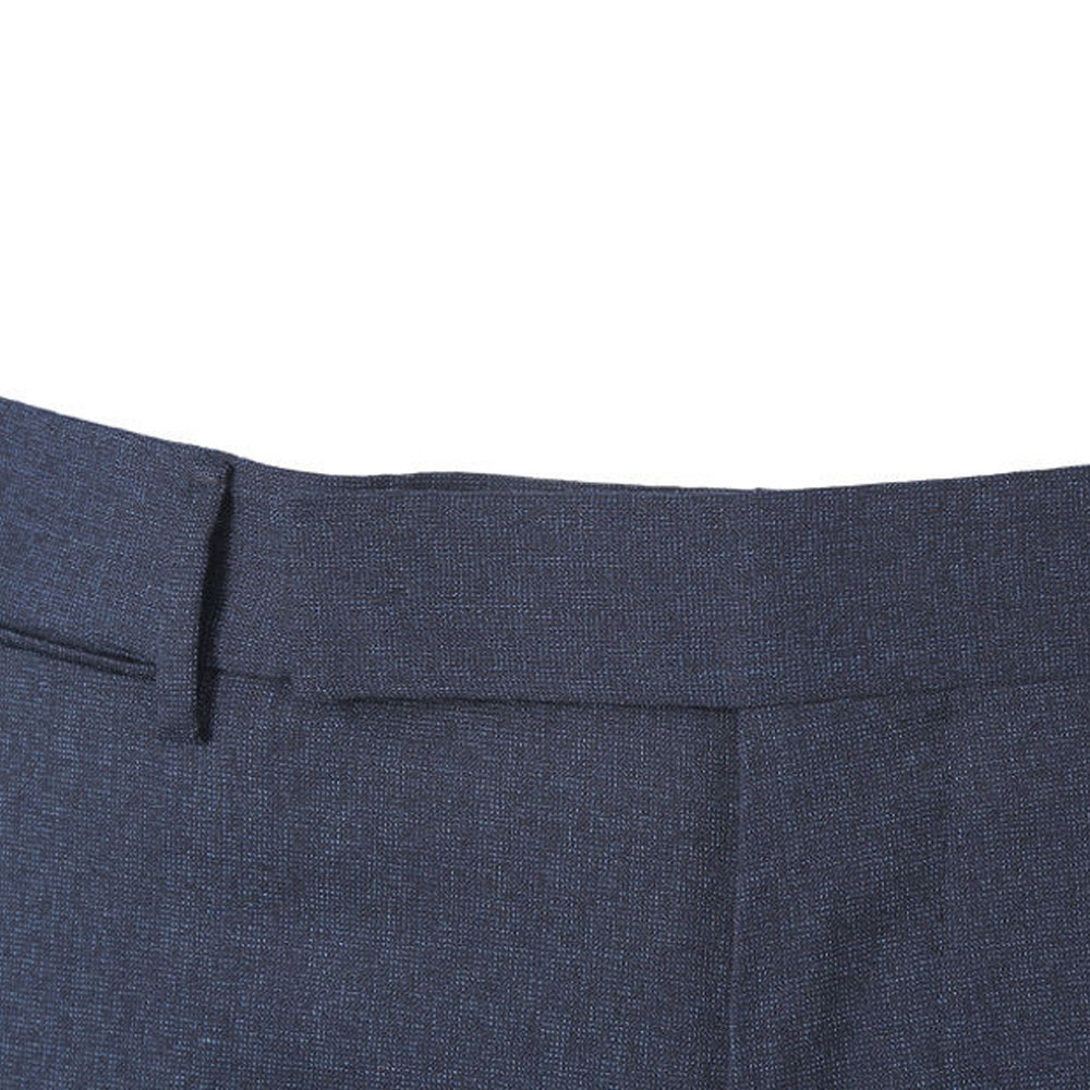 Details for Z Zegna FW22 藍色微格紋錐形休閒長褲 412F07-75TB12