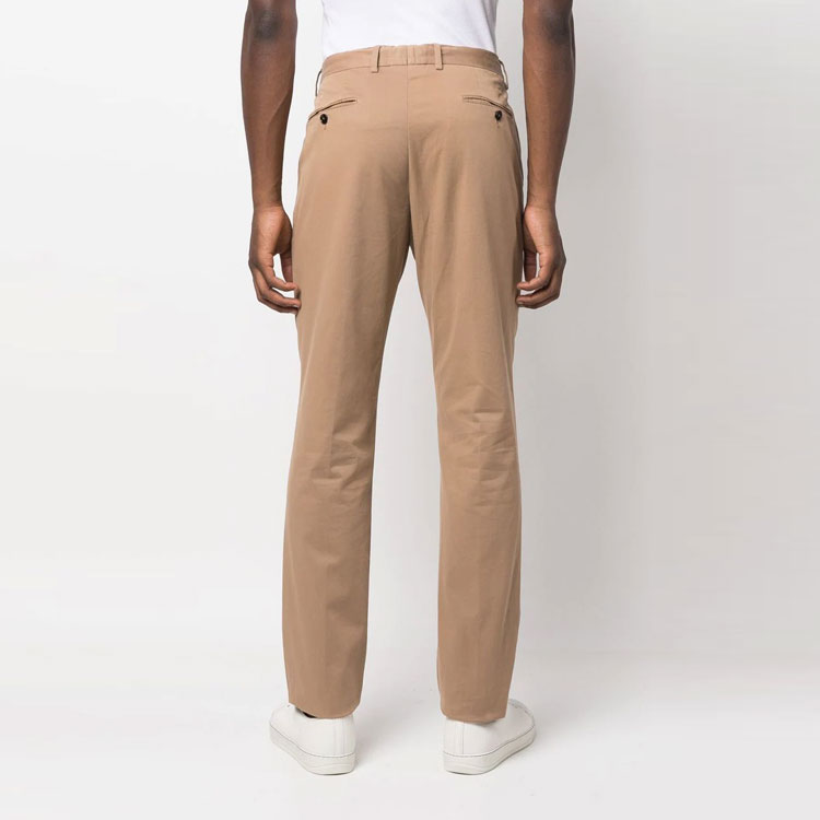 Shop Z Zegna FW22 卡其色中腰直筒休閒長褲 UAI17TR00136