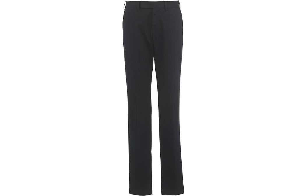 Z Zegna FW23  Solid Color Zip Straight-Leg Casual Pants Navy Blue. UUI37-TR10-852