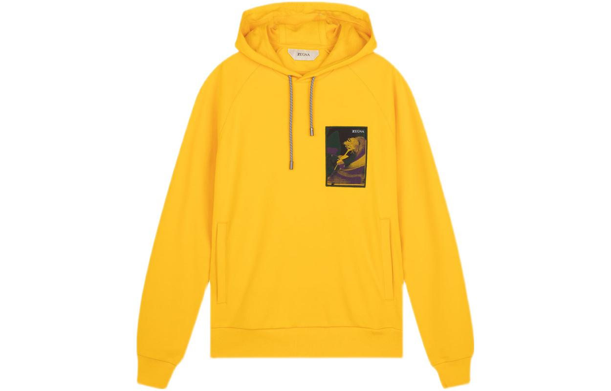 Z Zegna Graphic Print Pullover Long Sleeve Sweatshirt Yellow - VV458-ZZ858G-8G1