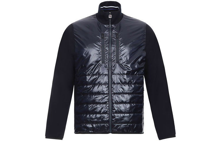 Z Zegna Logo Lightweight Cotton Long-Sleeve Jacket Navy Blue - VR498-ZZT871-B09