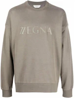 Z Zegna Logo SS22 Printed Crewneck Pullover Sweatshirt Men’s Dark Grey VZ484ZZ802Z-V03 Z Zegna Logo SS22 Printed Crewneck Pullover Sweatshirt Men’s Dark Grey VZ484ZZ802Z-V03
