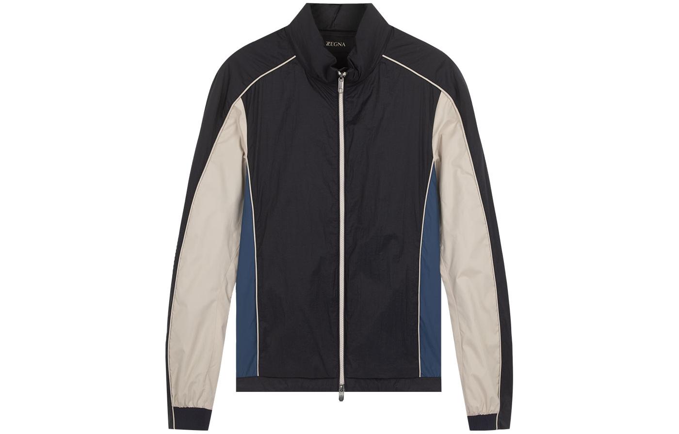Z Zegna Navy Colorblock Zip-Up Casual Jacket VW030-ZZT080-120