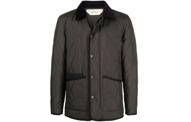 Z Zegna Quilted Cotton Jacket with Pockets Green Outerwear VY023-ZZ122-V09