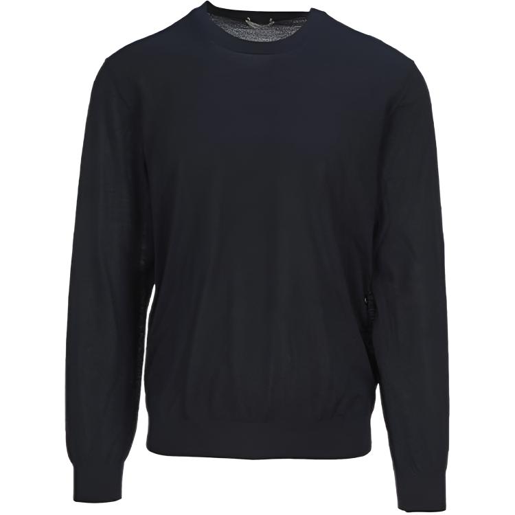 Z Zegna Solid Color Crewneck Long Sleeve Sweatshirt Blue (). ZZ110V-YM96-B09