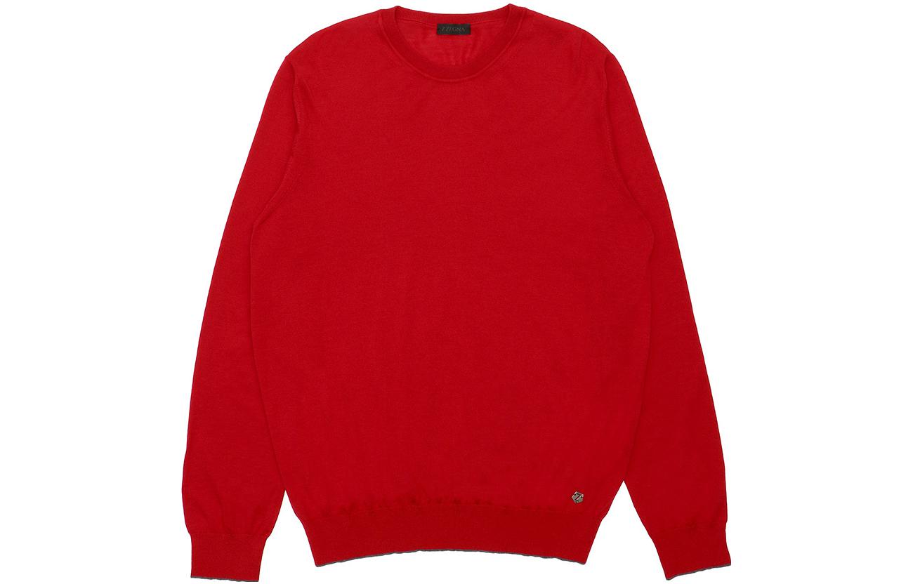 Z Zegna Solid Color Crewneck Loose-Fit Long Sleeve Sweater . ZZ110-VHM94-R04