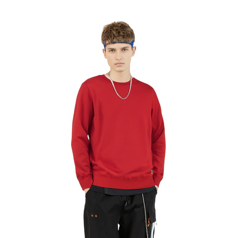 Shop Z Zegna 素色圓領寬鬆版長袖毛衣 ZZ110-VHM94-R04