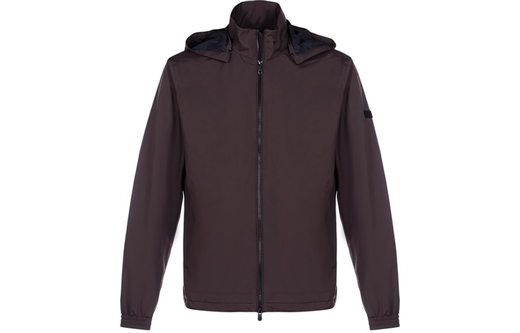 Z Zegna Solid Color Hooded Jacket for Men in Brown VY019-ZZ036-M09